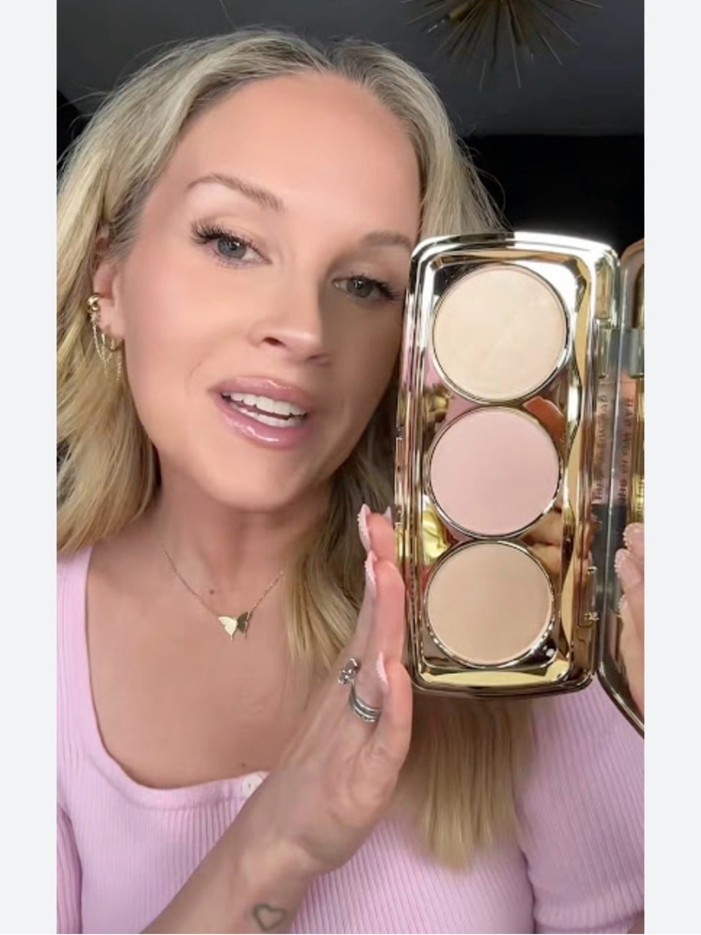 tarte Shape Tape Glow Bar Face Palette Highlight Trio - Light Beige & Soft Pink